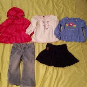 5-Piece Bundle of Carter's, Ralph Lauren, Gymboree Girls 2T